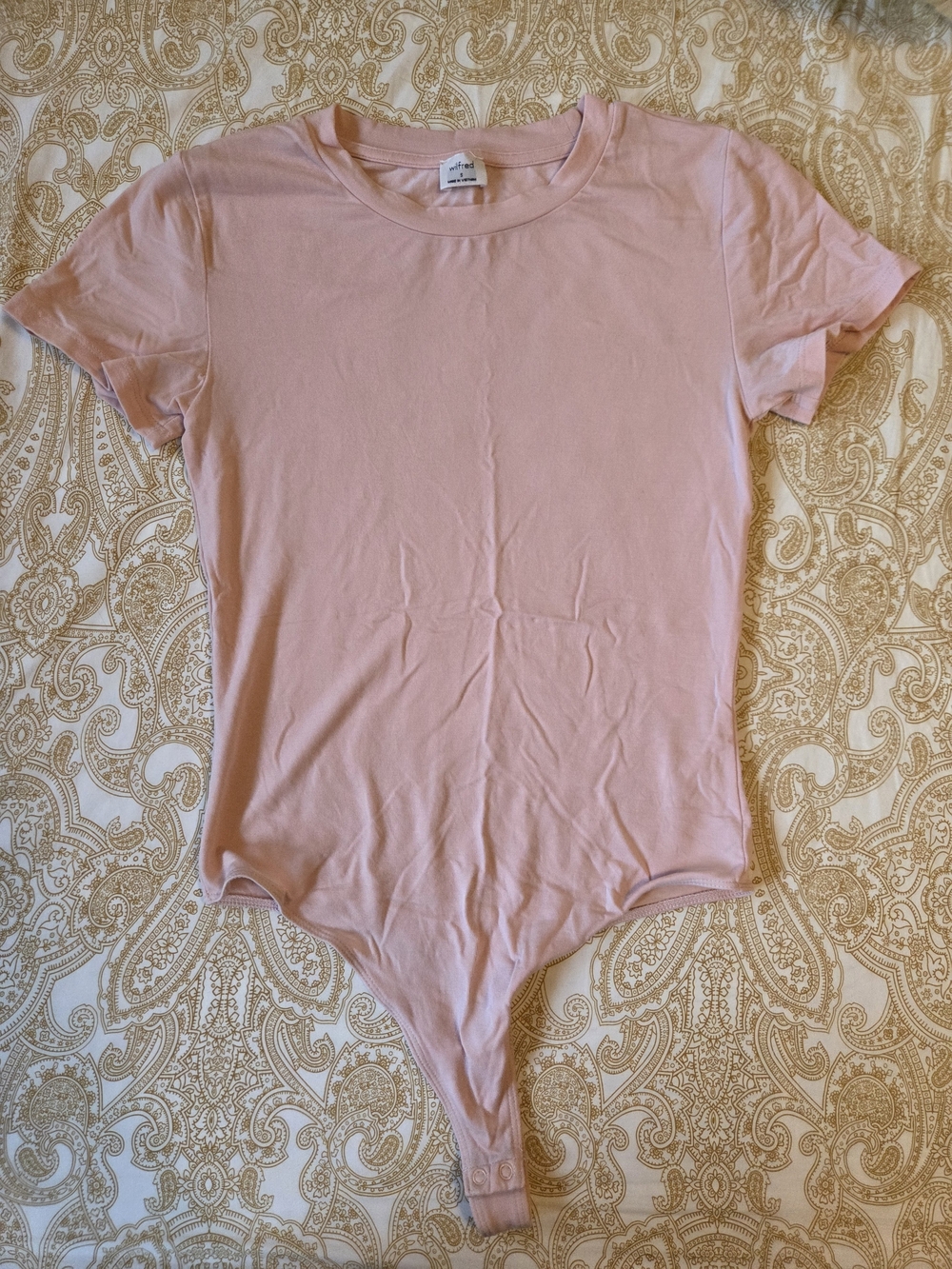 Wilfred Light Pink Florilege Short Sleeve Bodysuit SM